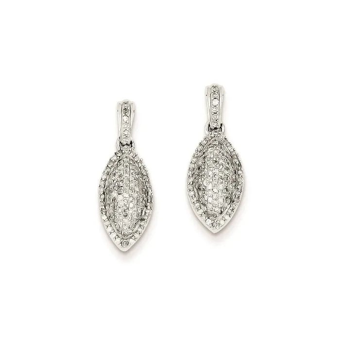 Earrings Goldia 14K White Gold Real Diamond Post Earrings