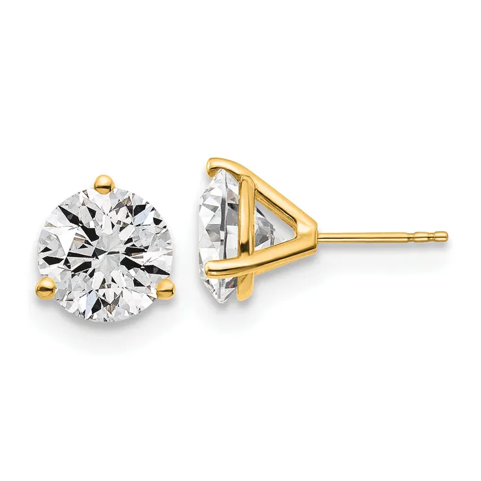 Earrings Goldia 14k Yellow Gold 6 ctw Lab Grown Diamond VSSI G Round 3 Prong Heavy Wt Stud Earrings Earrings Goldia 14k Yellow Gold 6 ctw Lab Grown Diamond VSSI G Round 3 Prong Heavy Wt Stud Earrings