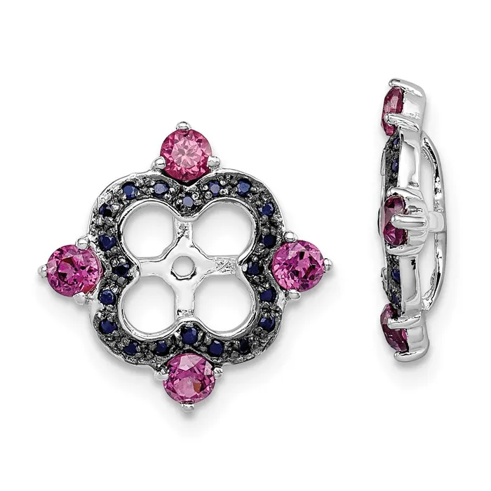Earrings Goldia Sterling Silver Rhodium Rhodolite Garnet u0026 Black Sapphire Earring Jacket Earrings Goldia Sterling Silver Rhodium Rhodolite Garnet u0026 Black Sapphire Earring Jacket