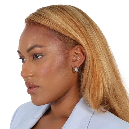 Earrings Original Charriol Forever Stainless Steel Cable Hoop Earrings JMS always Earrings Original Charriol Forever Stainless Steel Cable Hoop Earrings JMS always