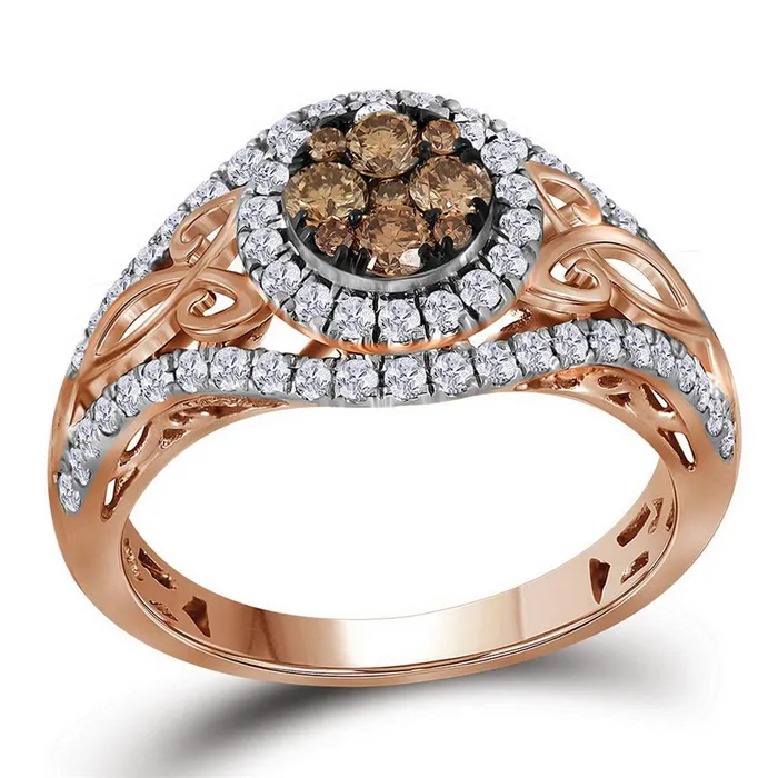 gndatlanta Rings 100CTWDiamond FASHION BROWN RING