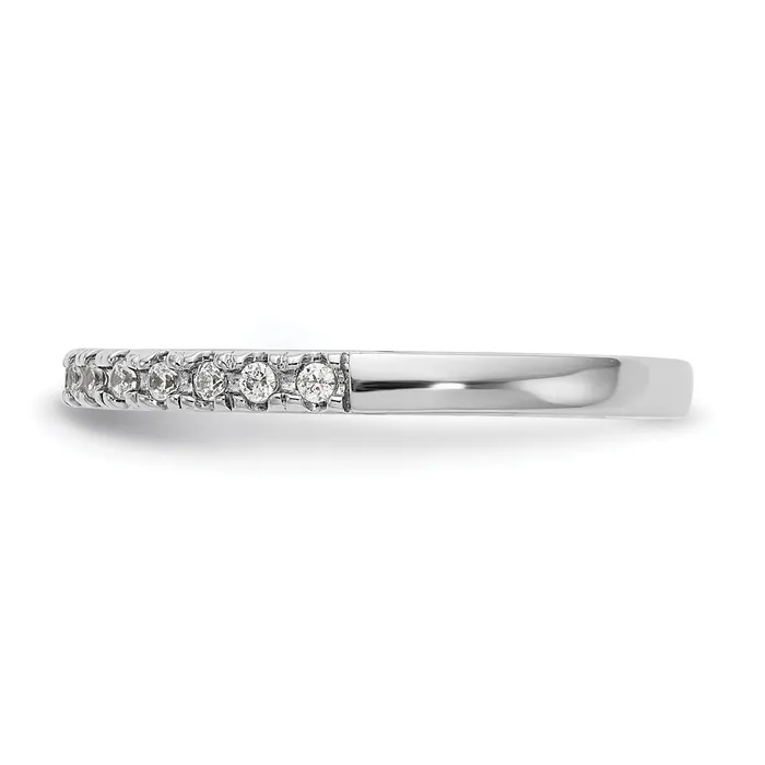 Goldia 018ct CZ Solid Real 14k White Gold Wedding Wedding Band Ring Rings