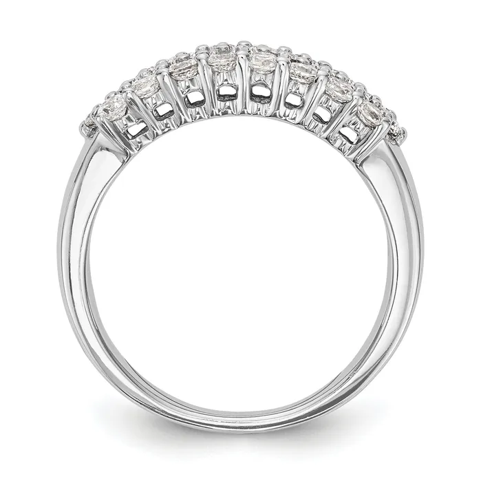 Goldia 100ct CZ Solid Real 14K White Gold Wedding Band Ring Rings