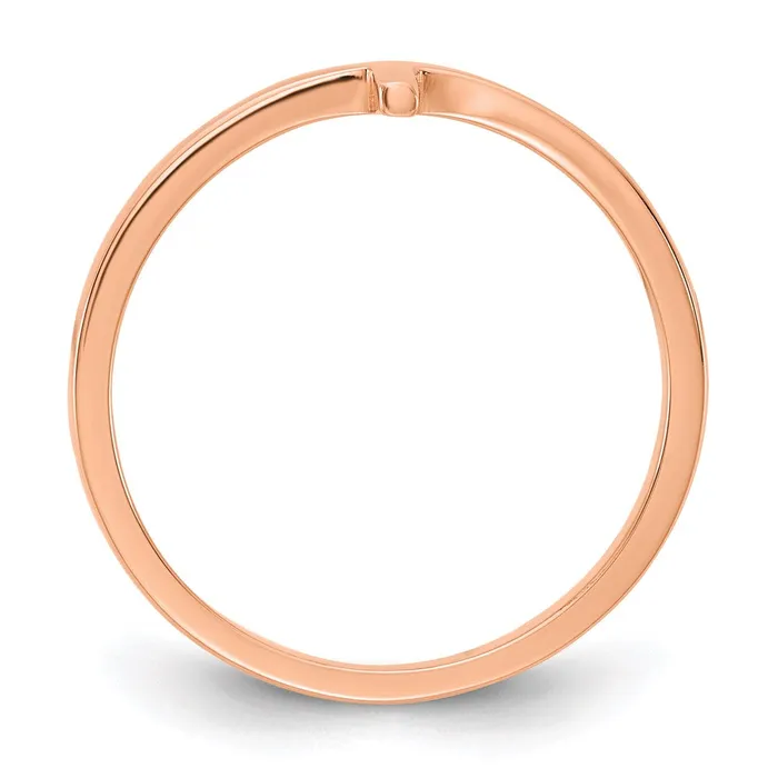 Goldia 14k Rose Gold Sideways Cross Ring Rings