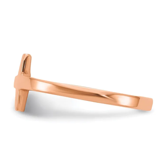 Goldia 14k Rose Gold Sideways Cross Ring Rings