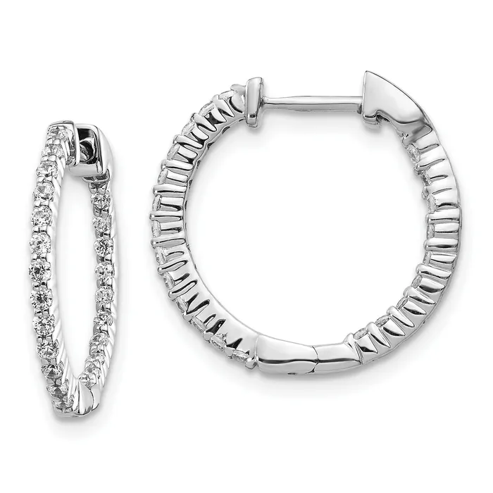 Goldia 14k White Gold 12 Ct Lab Grown Diamond VSSI G In and Out Hoop Earrings Earrings Goldia 14k White Gold 12 Ct Lab Grown Diamond VSSI G In and Out Hoop Earrings Earrings