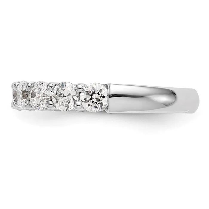 Goldia 14K White Gold 9Stone Real Diamond Band Rings
