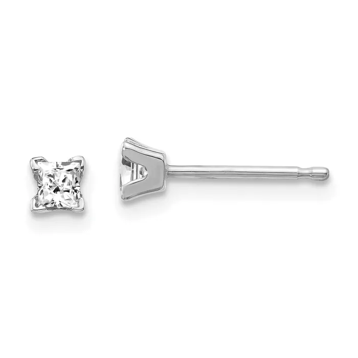goldiaca 14k White Gold AA Quality Complete Princess Cut Diamond Earrings Earrings goldiaca 14k White Gold AA Quality Complete Princess Cut Diamond Earrings Earrings