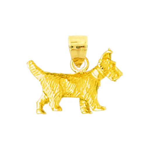 Goldia Charm Necklaces 14K Gold Scottish Terrier Charm