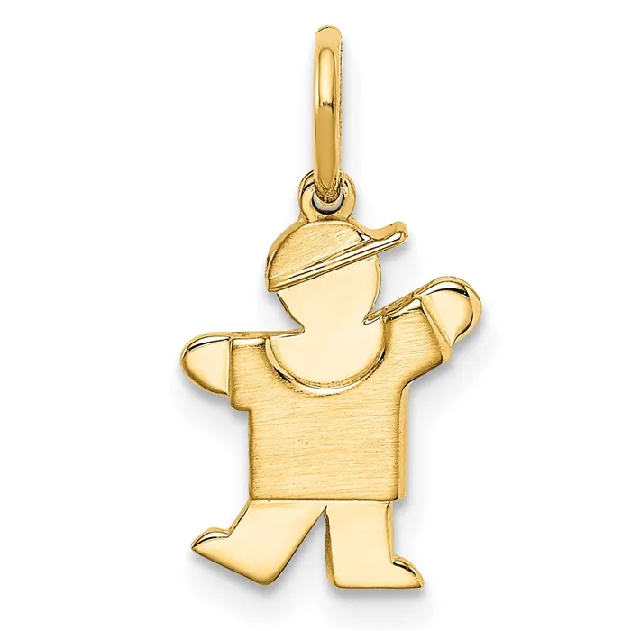 Goldia Charm Necklaces 14k Yellow Gold Mini Boy Kiss Charm