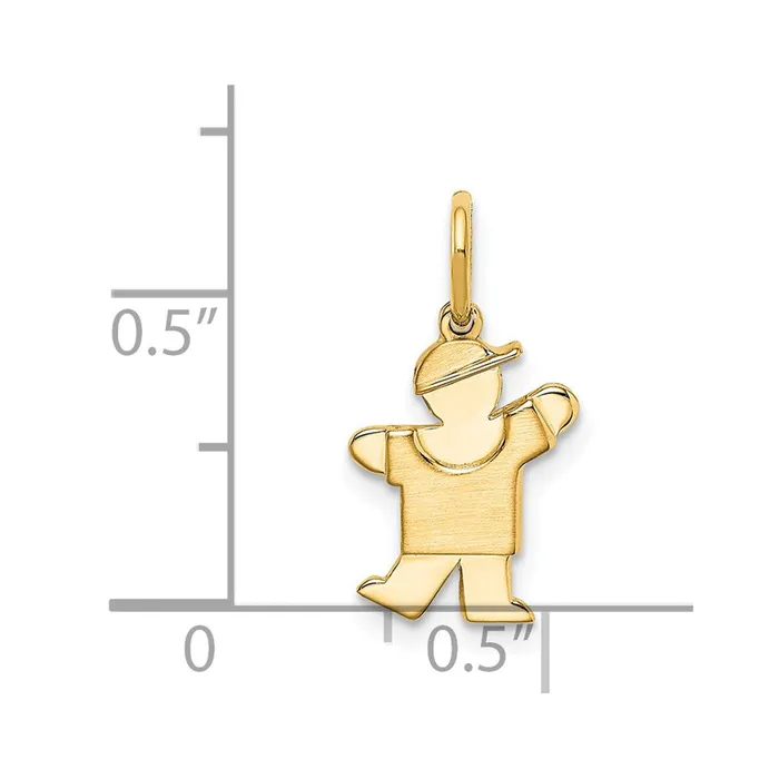 Goldia Charm Necklaces 14k Yellow Gold Mini Boy Kiss Charm