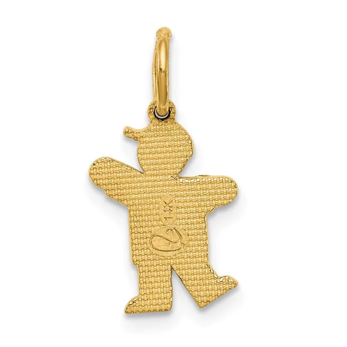 Goldia Charm Necklaces 14k Yellow Gold Mini Boy Kiss Charm