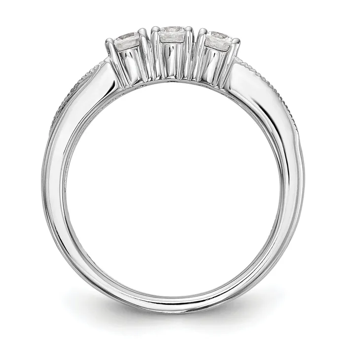 Goldiacom Rings 14k White Gold Diamond Wedding Band