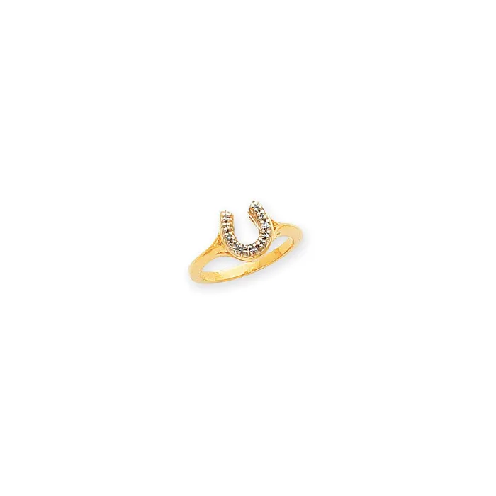 Goldiacom Rings 14K Yellow Gold A Real Diamond Ring