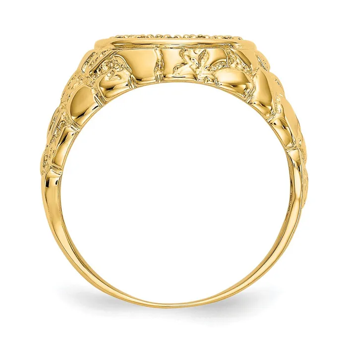 Goldiacom Rings 14K Yellow Gold A Real Diamond Ring