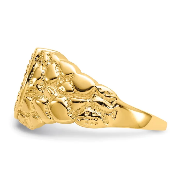 Goldiacom Rings 14K Yellow Gold A Real Diamond Ring
