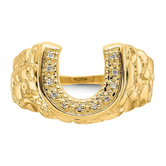 Goldiacom Rings 14K Yellow Gold A Real Diamond Ring