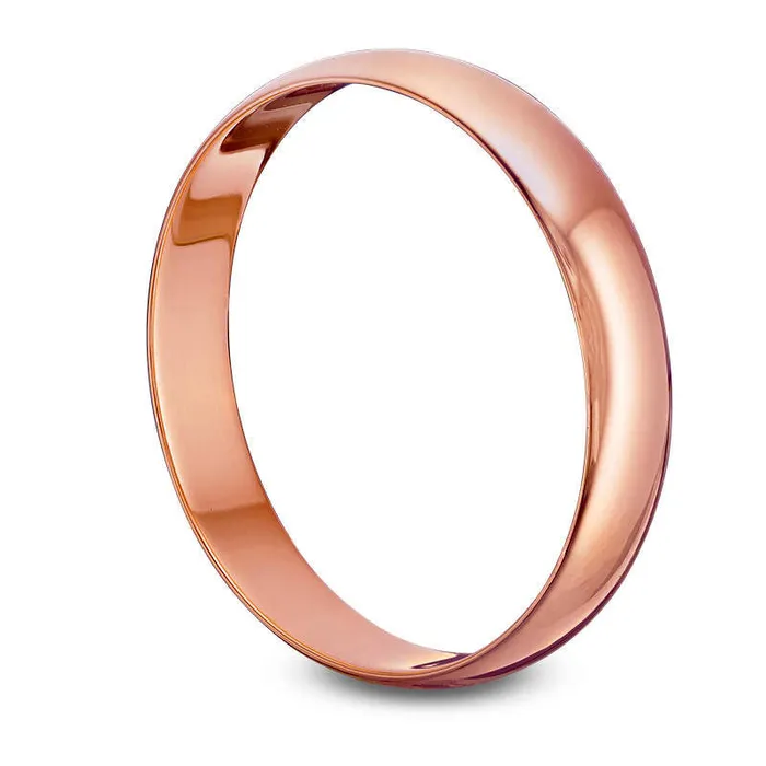 Goldia Mens 40mm Wedding Band in Solid 10K Rose Gold Rings Goldia Mens 40mm Wedding Band in Solid 10K Rose Gold Rings