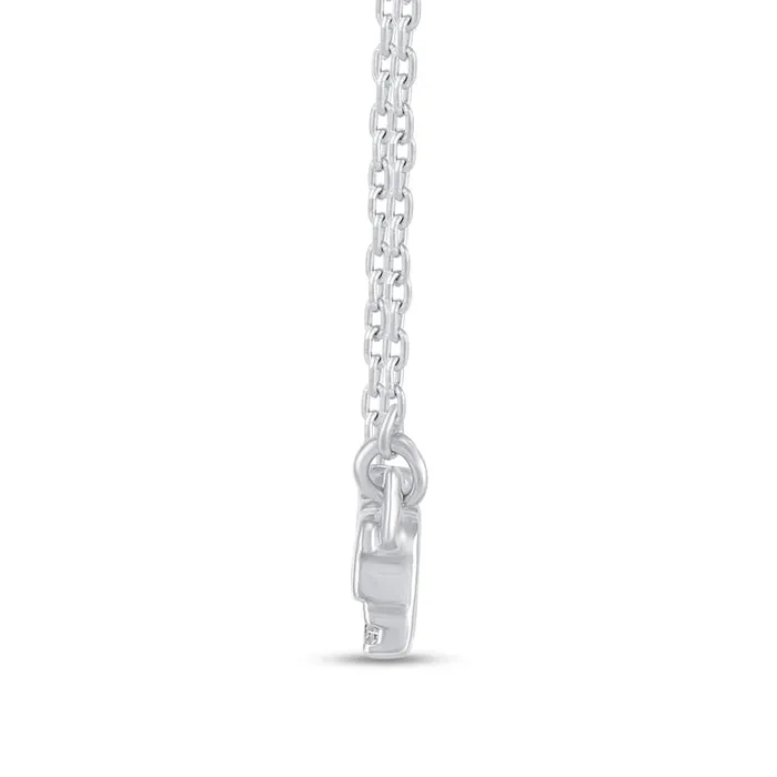 Goldia Necklaces 01 CT TW Natural Diamond Underlined TheyThem Necklace in Sterling Silver Goldia Necklaces 01 CT TW Natural Diamond Underlined TheyThem Necklace in Sterling Silver
