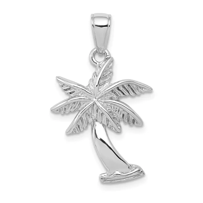 Goldia Necklaces 14k White Gold Palm Tree Pendant