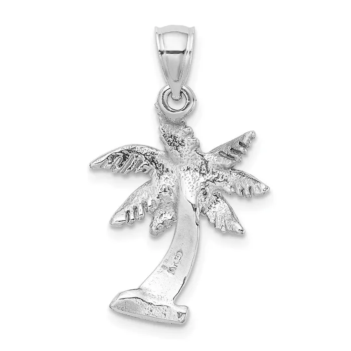 Goldia Necklaces 14k White Gold Palm Tree Pendant