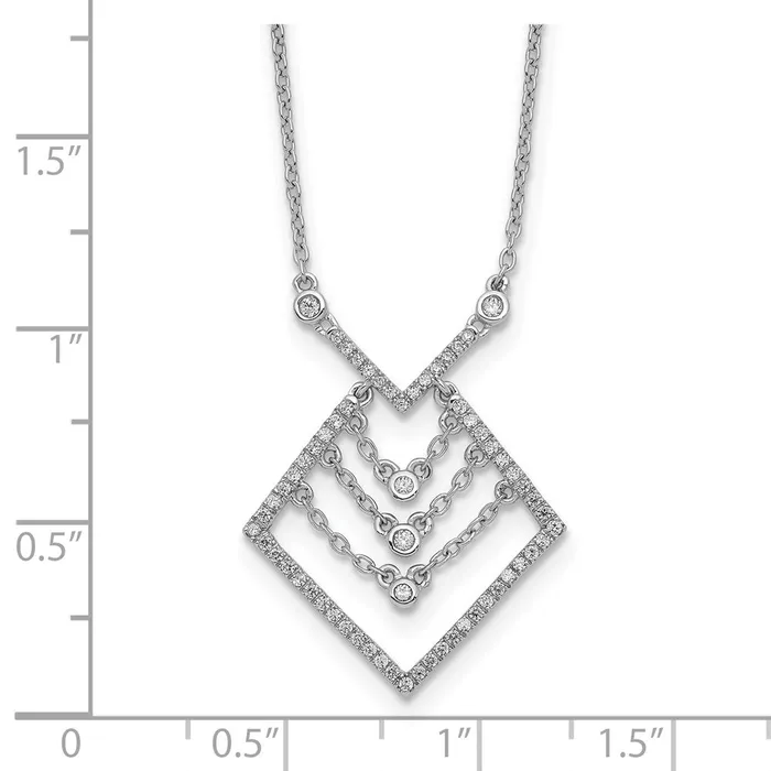 Goldia Necklaces 14k White Gold Real Diamond 18in Necklace