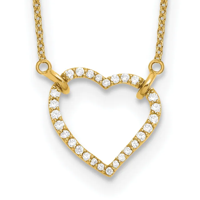 Goldia Necklaces 14k Yellow Gold 15 Ct Lab Grown Diamond VSSI G 18 inch Heart Necklace Goldia Necklaces 14k Yellow Gold 15 Ct Lab Grown Diamond VSSI G 18 inch Heart Necklace