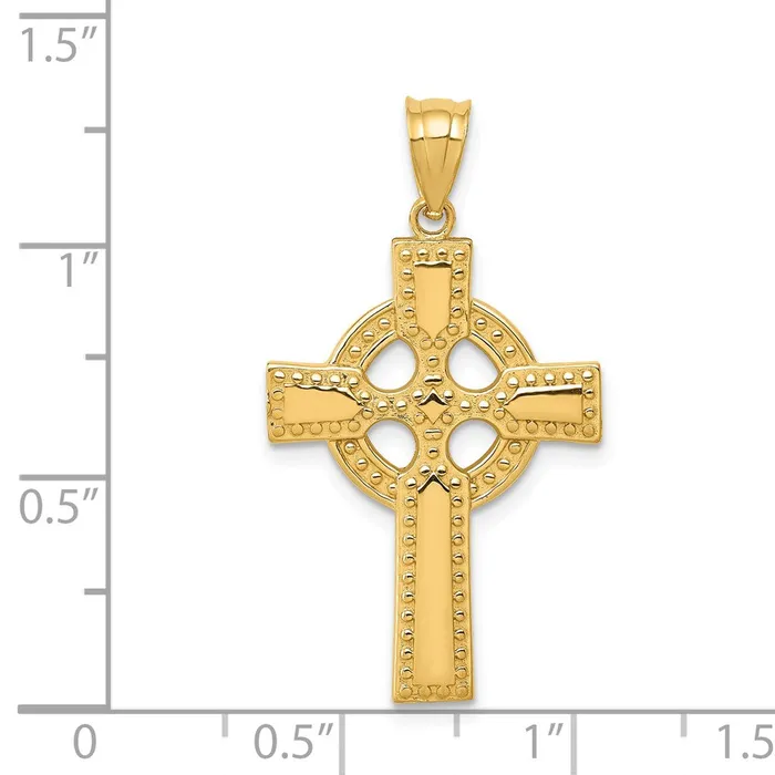 Goldia Necklaces 14k Yellow Gold Celtic Cross Pendant