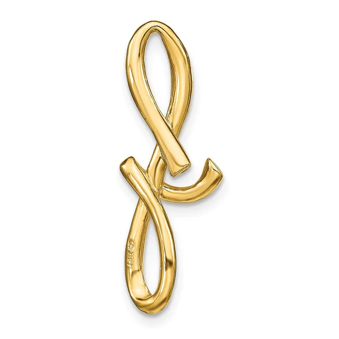 Goldia Necklaces 14k Yellow Gold Polished Letter F Initial Slide