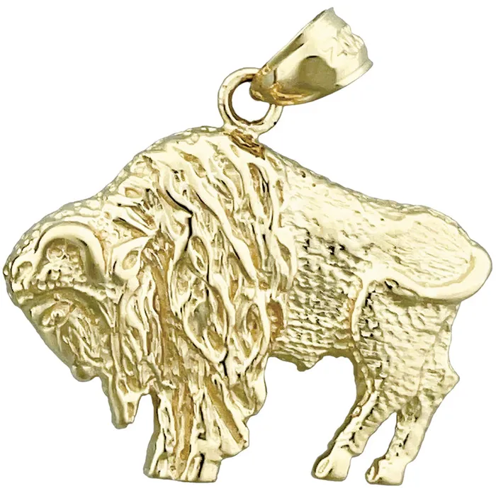 Goldia PreStyled Sets 14K Gold American Bison Pendant
