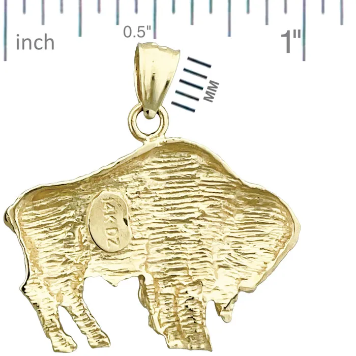 Goldia PreStyled Sets 14K Gold American Bison Pendant