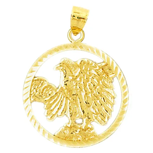 Goldia PreStyled Sets 14K Gold Encircled Eagle Pendant
