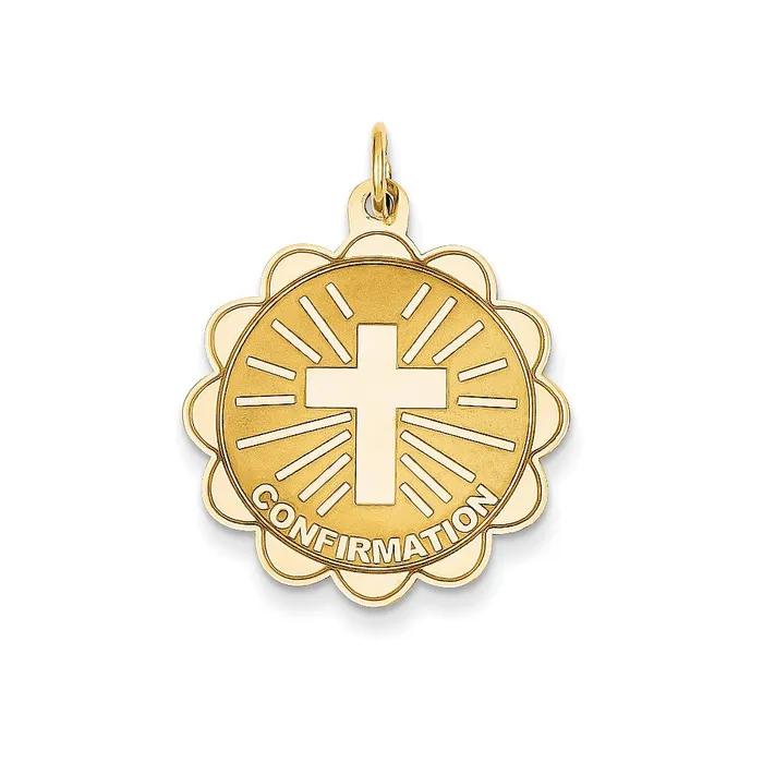 Goldia PreStyled Sets 14k Yellow Gold Confirmation Disc Pendant