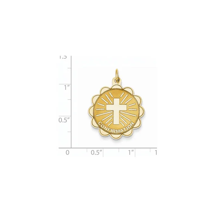 Goldia PreStyled Sets 14k Yellow Gold Confirmation Disc Pendant