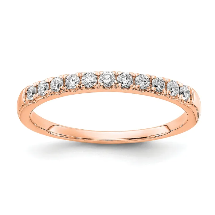 Goldia Rings 14k Rose Gold 14 Ct Lab Grown Diamond VSSI G Wedding Band Ring
