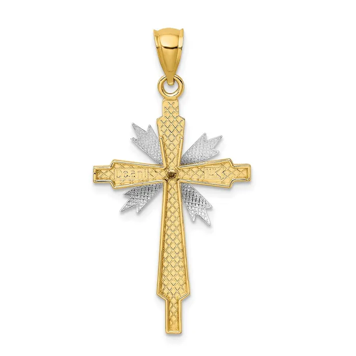Goldia Rings 14k Twotone Gold Twotone Gold Fashion Cross Charm