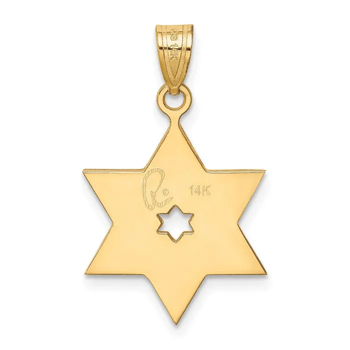 Goldia Rings 14k Twotone Gold Twotone Gold Star Of David Pendant