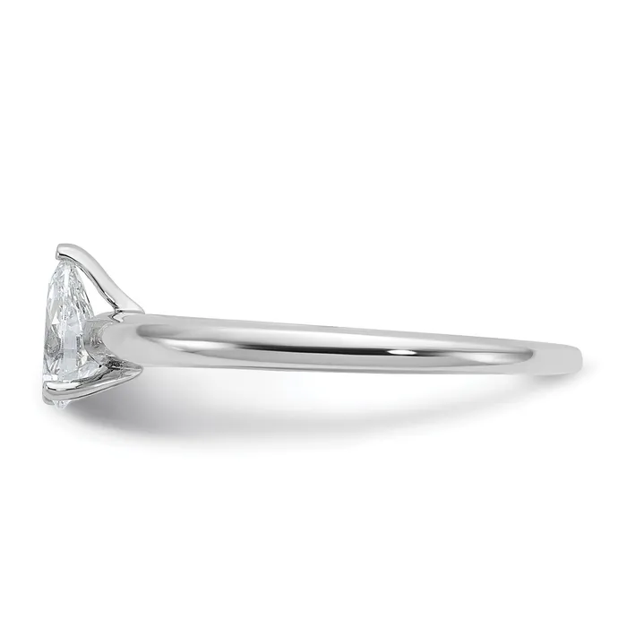 Goldia Rings 14k White Gold 12 Ct Lab Grown Diamond VSSI G Pear Solitare Engagement Ring