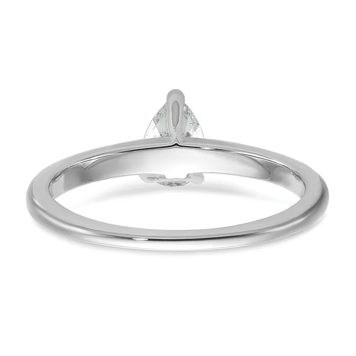 Goldia Rings 14k White Gold 12 Ct Lab Grown Diamond VSSI G Pear Solitare Engagement Ring