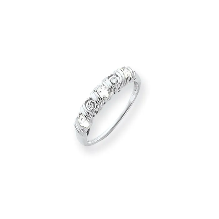 Goldia Rings 14k White Gold 275mm Cubic Zirconia A Diamond ring