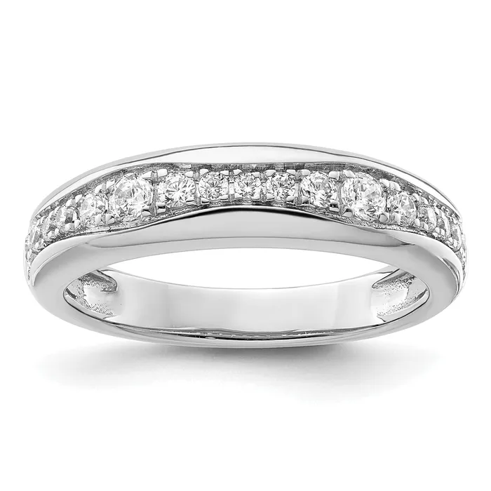 Goldia Rings 14k White Gold 38 Ct Lab Grown Diamond VSSI G Fashion Band Ring Goldia Rings 14k White Gold 38 Ct Lab Grown Diamond VSSI G Fashion Band Ring