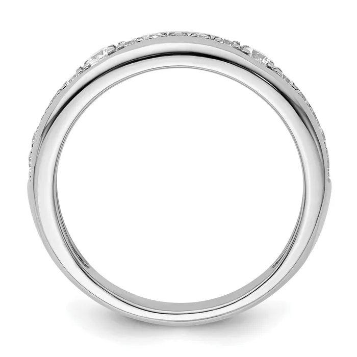 Goldia Rings 14k White Gold 38 Ct Lab Grown Diamond VSSI G Fashion Band Ring