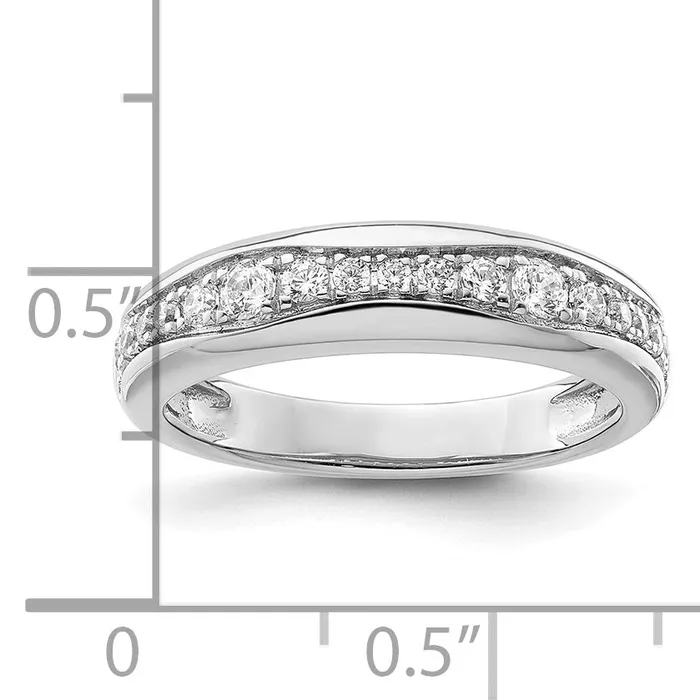 Goldia Rings 14k White Gold 38 Ct Lab Grown Diamond VSSI G Fashion Band Ring
