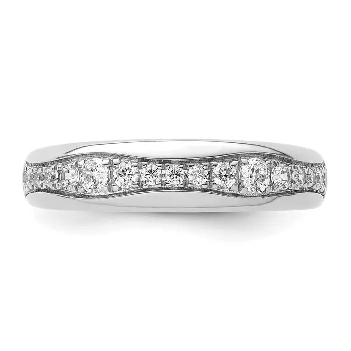 Goldia Rings 14k White Gold 38 Ct Lab Grown Diamond VSSI G Fashion Band Ring