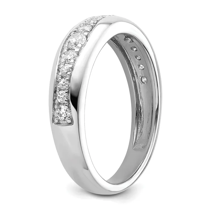 Goldia Rings 14k White Gold 38 Ct Lab Grown Diamond VSSI G Fashion Band Ring