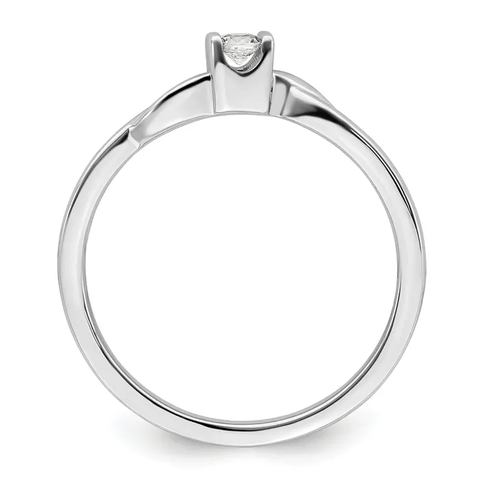 Goldia Rings First Promise 14k White Gold 115 Ct Lab Grown Diamond VSSI G Petite Engagement Ring