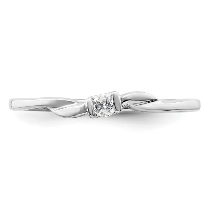 Goldia Rings First Promise 14k White Gold 115 Ct Lab Grown Diamond VSSI G Petite Engagement Ring