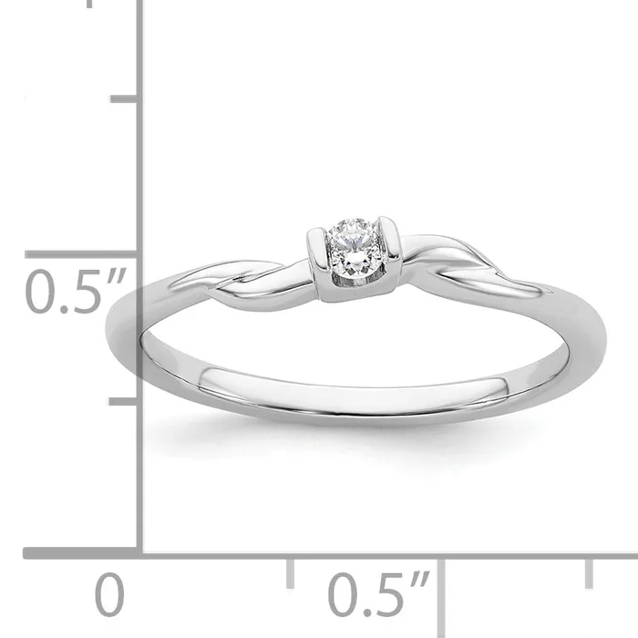 Goldia Rings First Promise 14k White Gold 115 Ct Lab Grown Diamond VSSI G Petite Engagement Ring