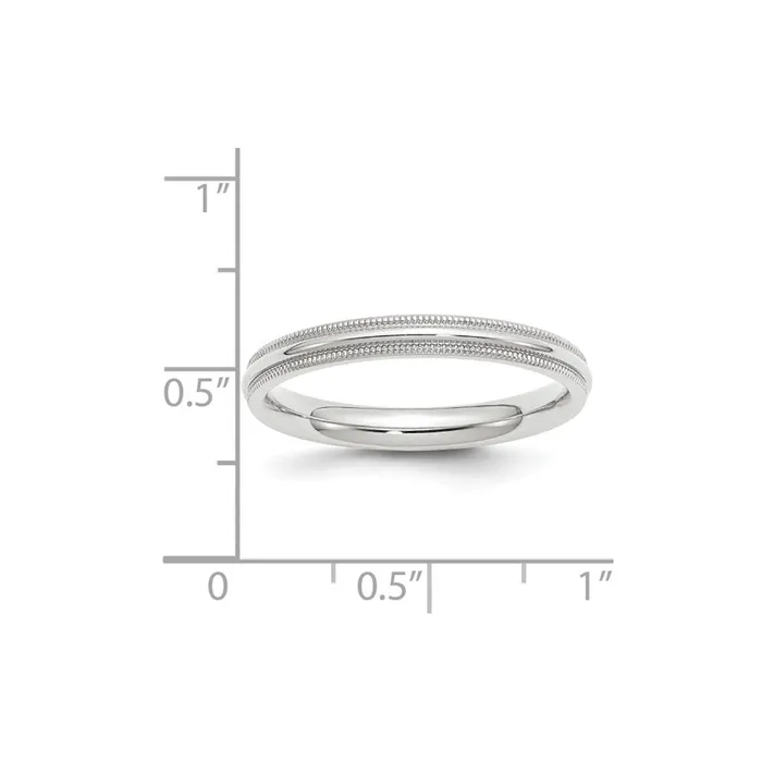 Goldia Rings Solid 10K White Gold 3mm Milgrain Comfort Fit MensWomens Wedding Band Ring Size 5 Goldia Rings Solid 10K White Gold 3mm Milgrain Comfort Fit MensWomens Wedding Band Ring Size 5