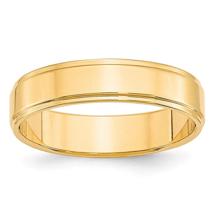 Goldia Rings Solid 10K Yellow Gold 5mm Flat with Step Edge MensWomens Wedding Band Ring Size 9 Goldia Rings Solid 10K Yellow Gold 5mm Flat with Step Edge MensWomens Wedding Band Ring Size 9